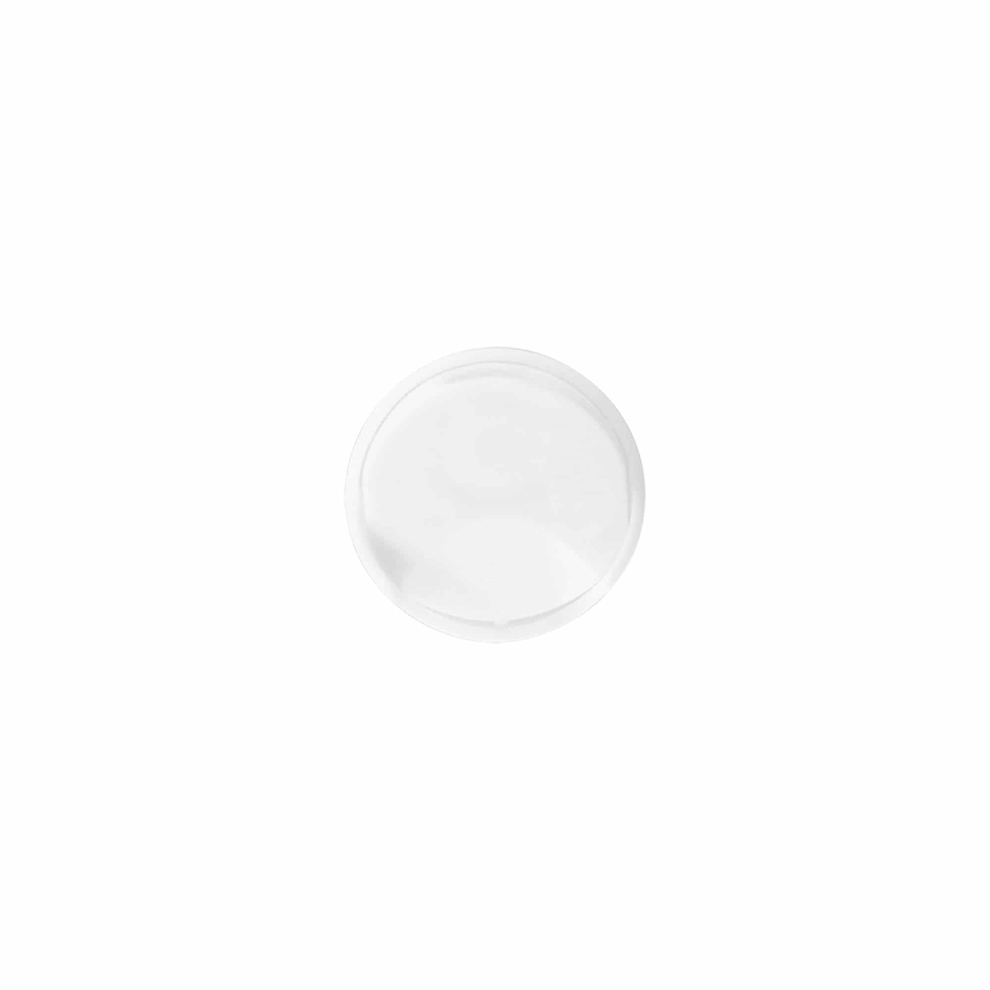 Skrūvējams vāciņš Disc Top, PP plastmasas, balts, aizdarei: 24/410
