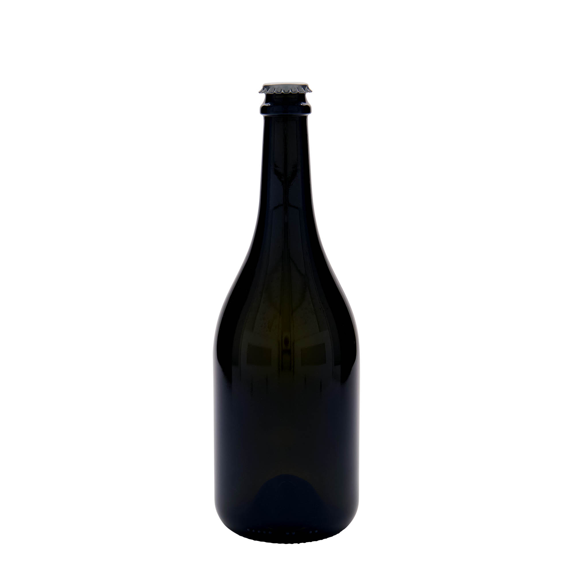 750 ml alus pudele 'Horta', stikls, antīkzaļš, atvere: kronīte