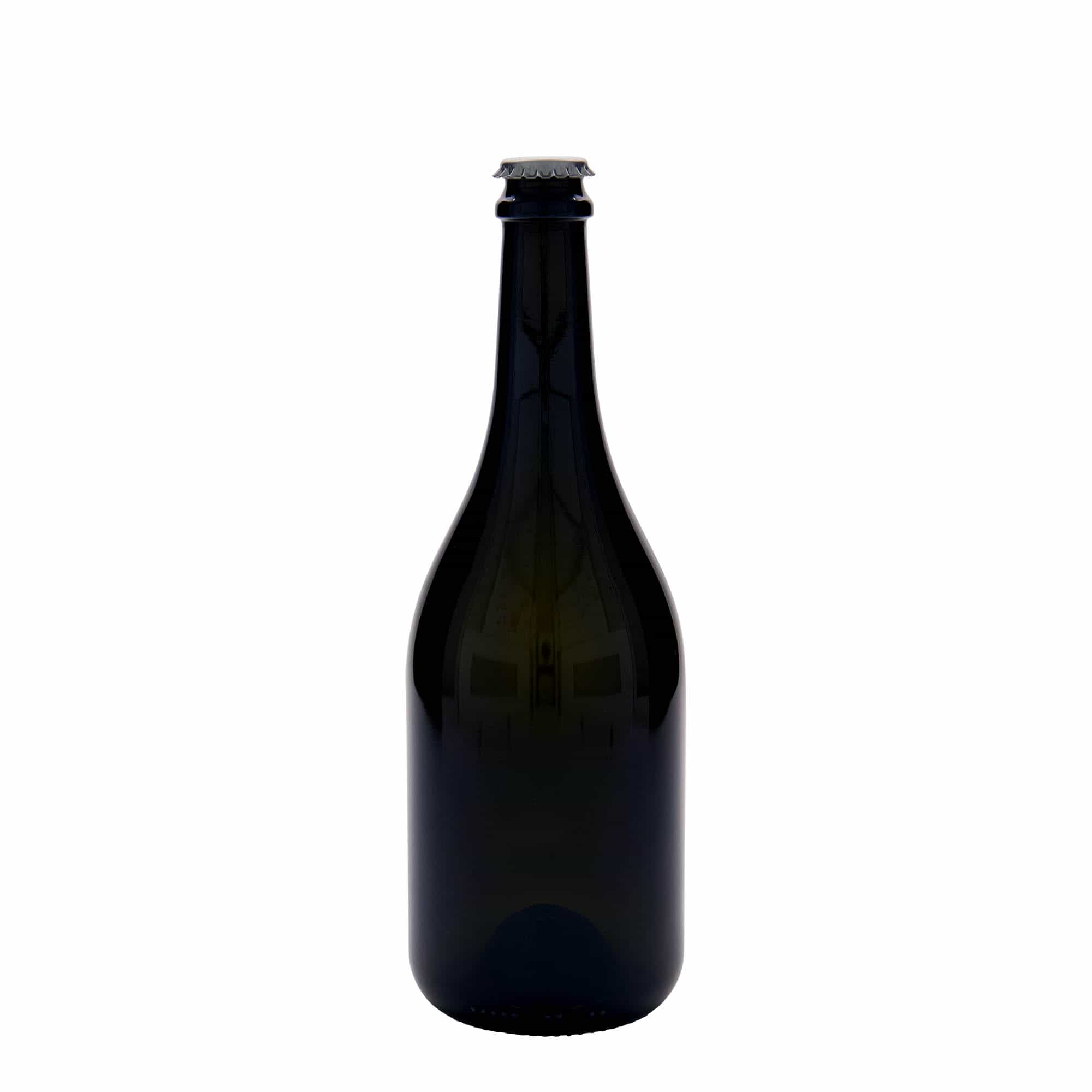 750 ml alus pudele 'Horta', stikls, antīkzaļš, atvere: kronīte