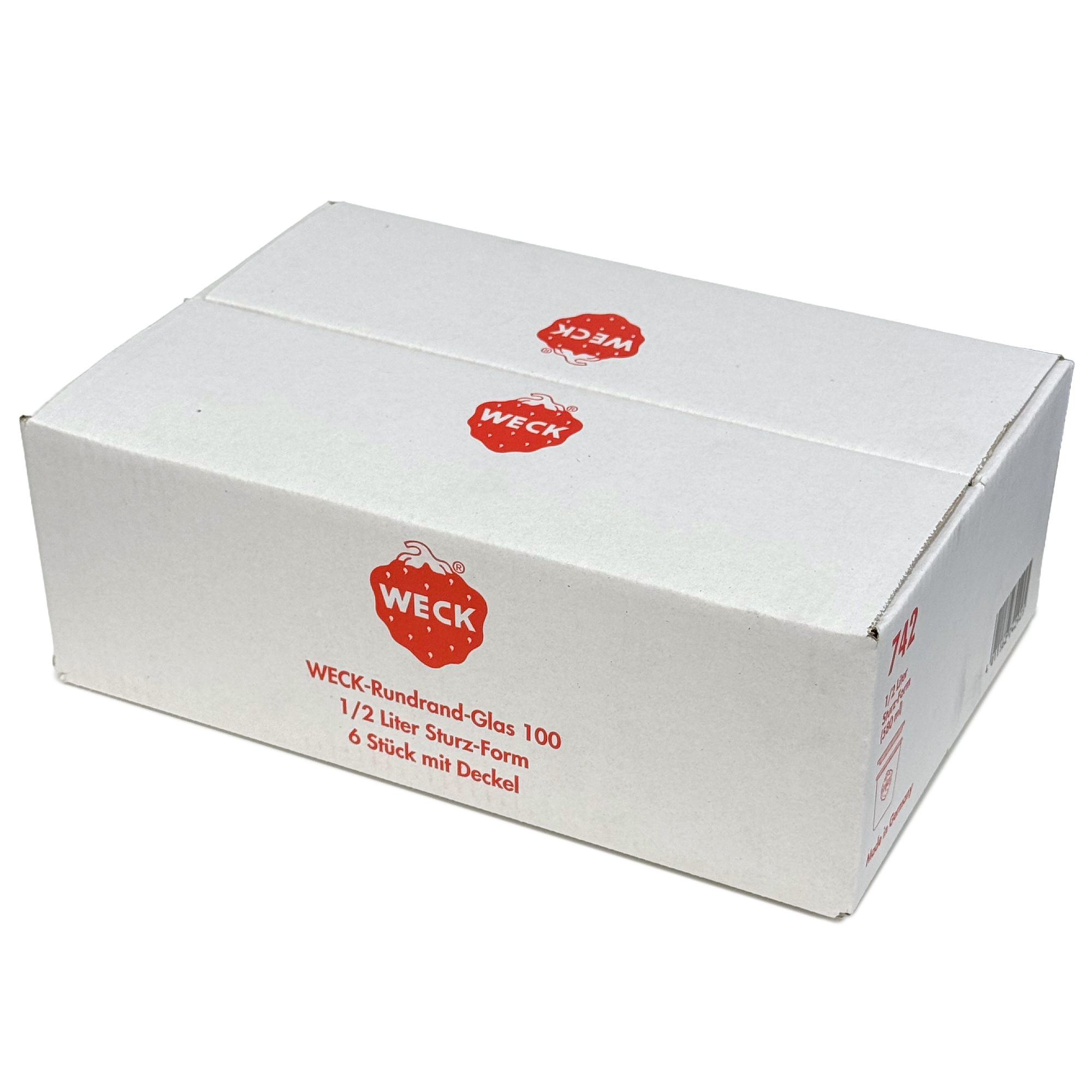 6x 580 ml WECK krituma burka ar stikla vāciņu RR 100