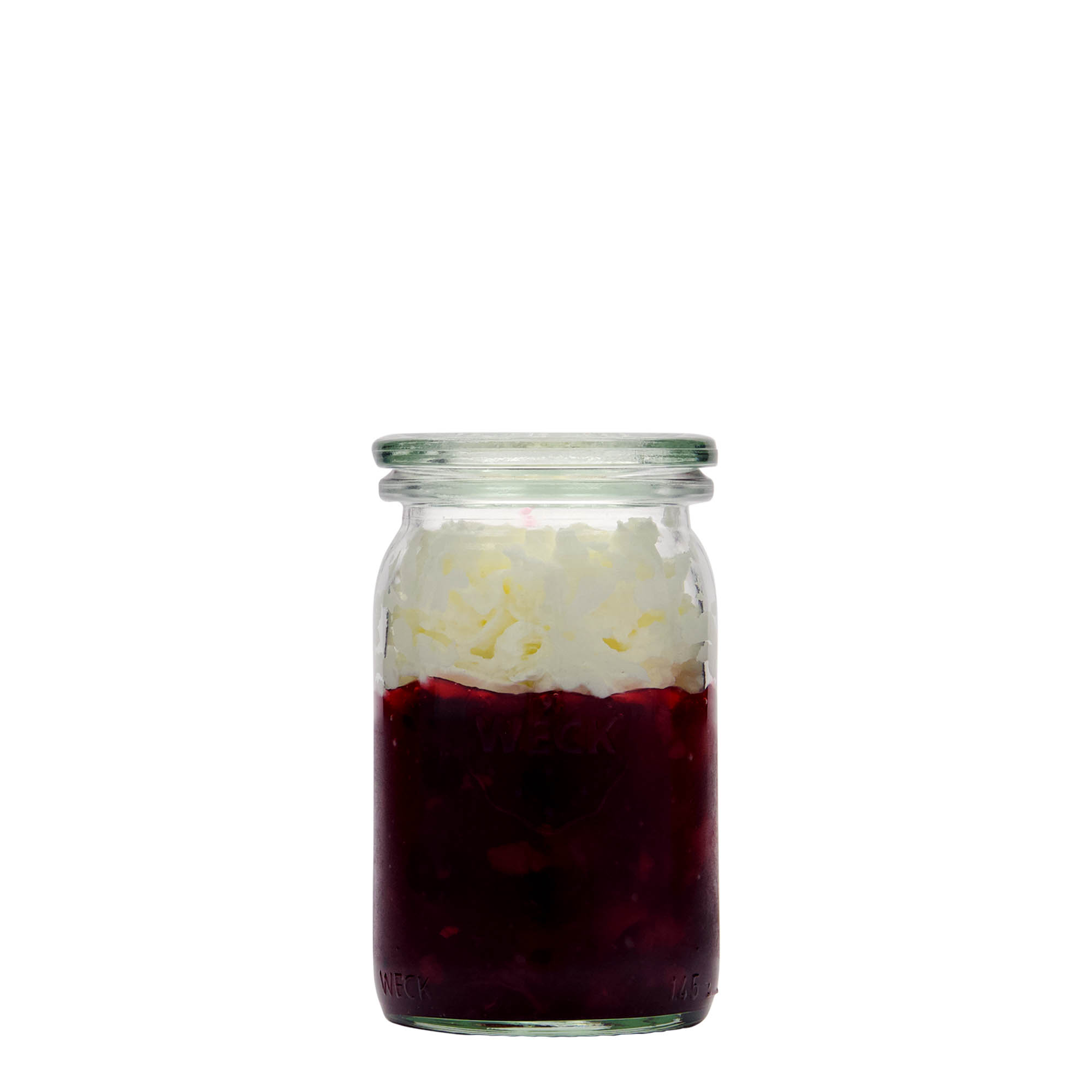 145 ml WECK cilindrveida stikls, atvere: apaļš malu gredzens 145 ml WECK cilindrveida stikls, atvere: apaļš malu gredzens