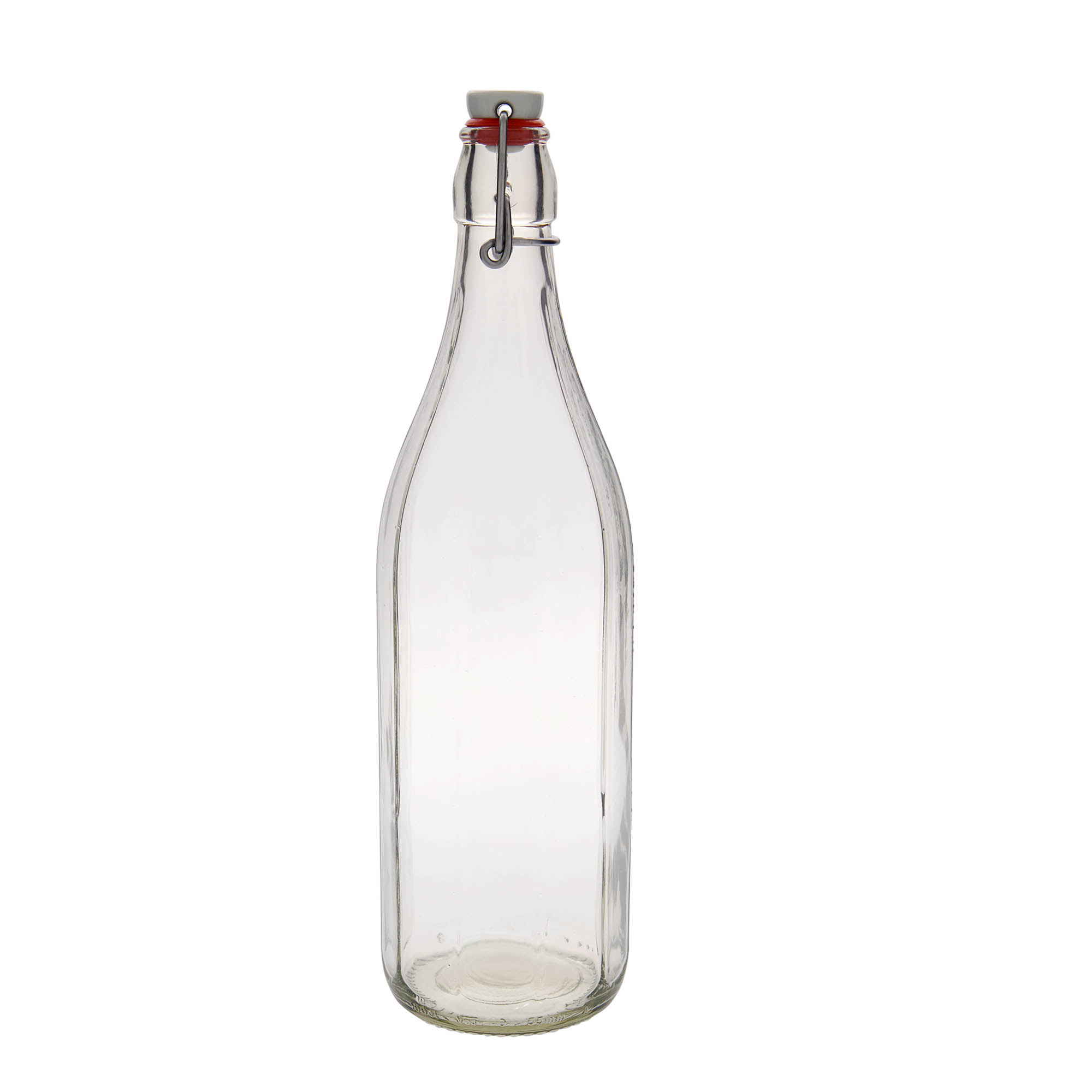 1.000 ml stikla pudele 'Bravo' #, desmitstūrainā, atvere: skavas aizdare 1.000 ml stikla pudele 'Bravo' #, desmitstūrainā, atvere: skavas aizdare
