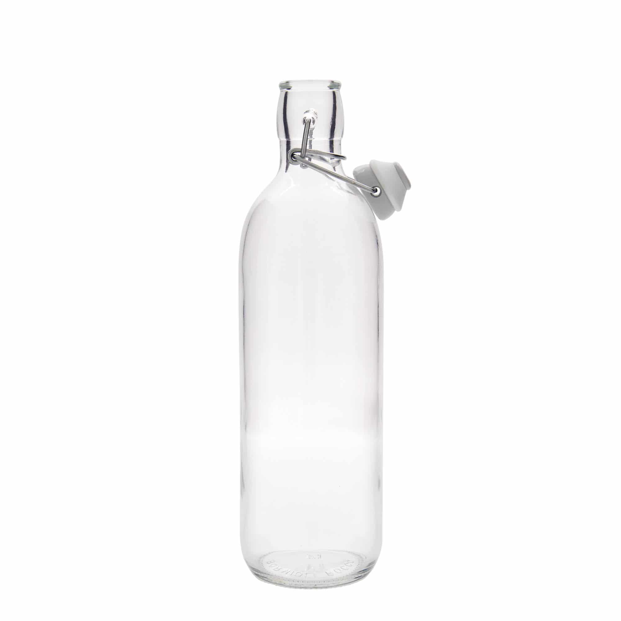1000 ml stikla pudele 'Emilia', aizdare: korķis ar skavu 1000 ml stikla pudele 'Emilia', aizdare: korķis ar skavu