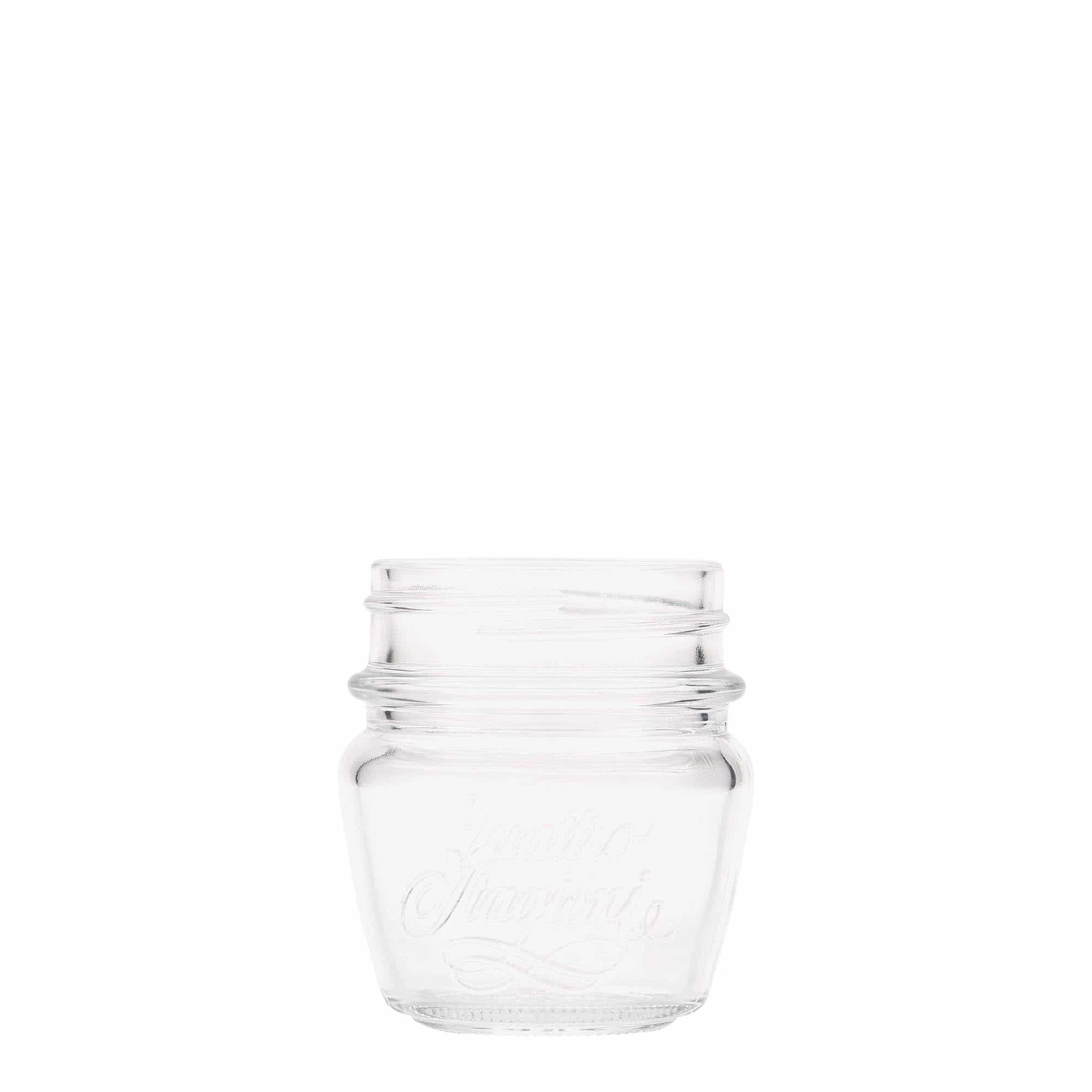 80 ml rotaslietu stikla trauks 'Quattro Stagioni', atvere: skrūvējams vāciņš 80 ml rotaslietu stikla trauks 'Quattro Stagioni', atvere: skrūvējams vāciņš