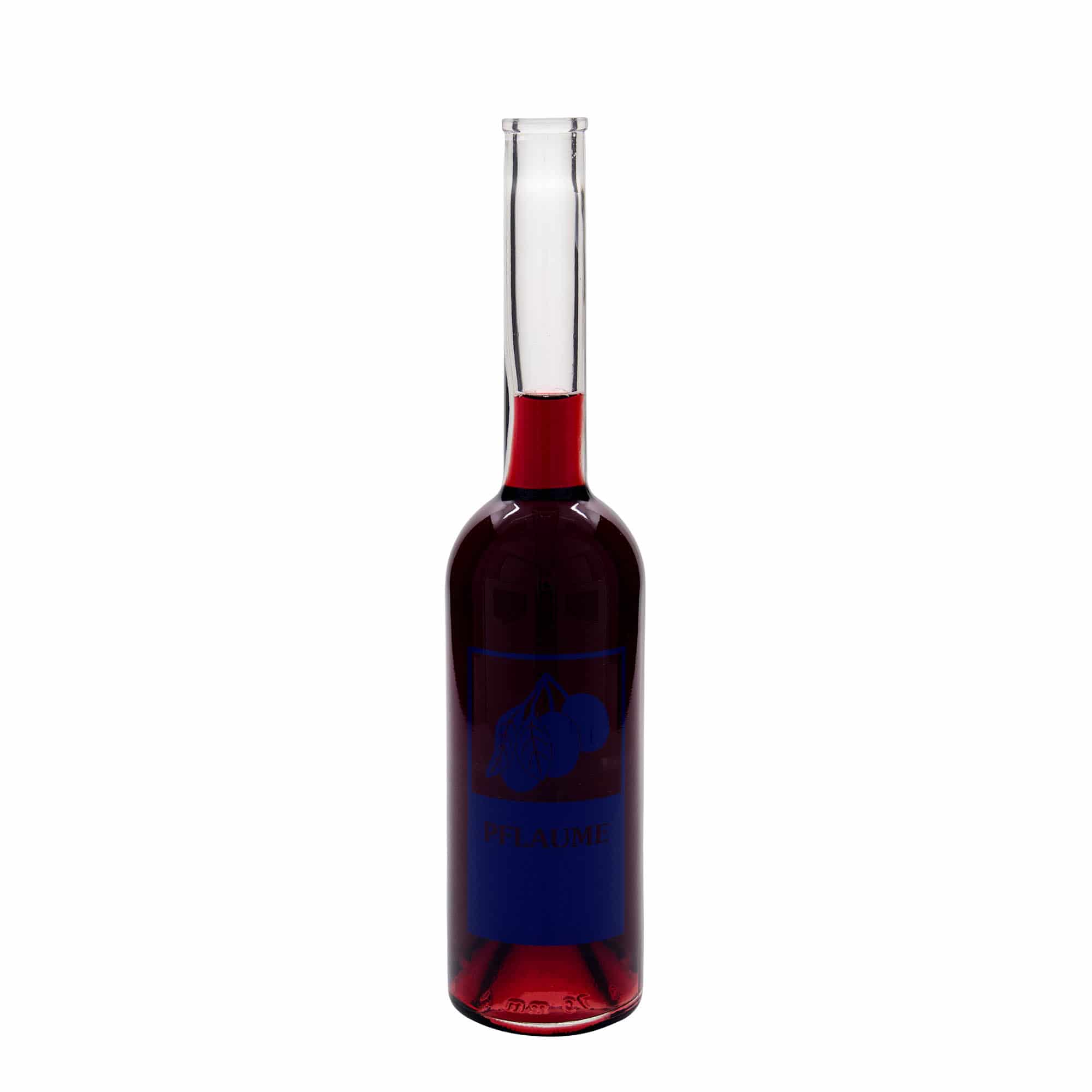 500 ml stikla pudele 'Opera', motīvs: plūme, atvere: korķis