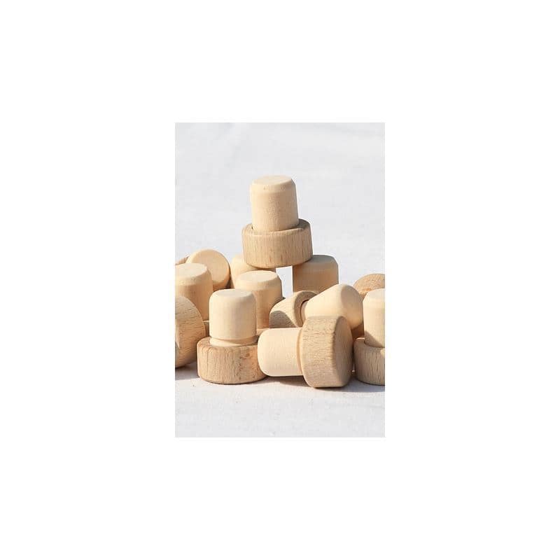 Pudeles korķis 16 mm, plastmasas/koka, krāsains, aizdarei: korķis