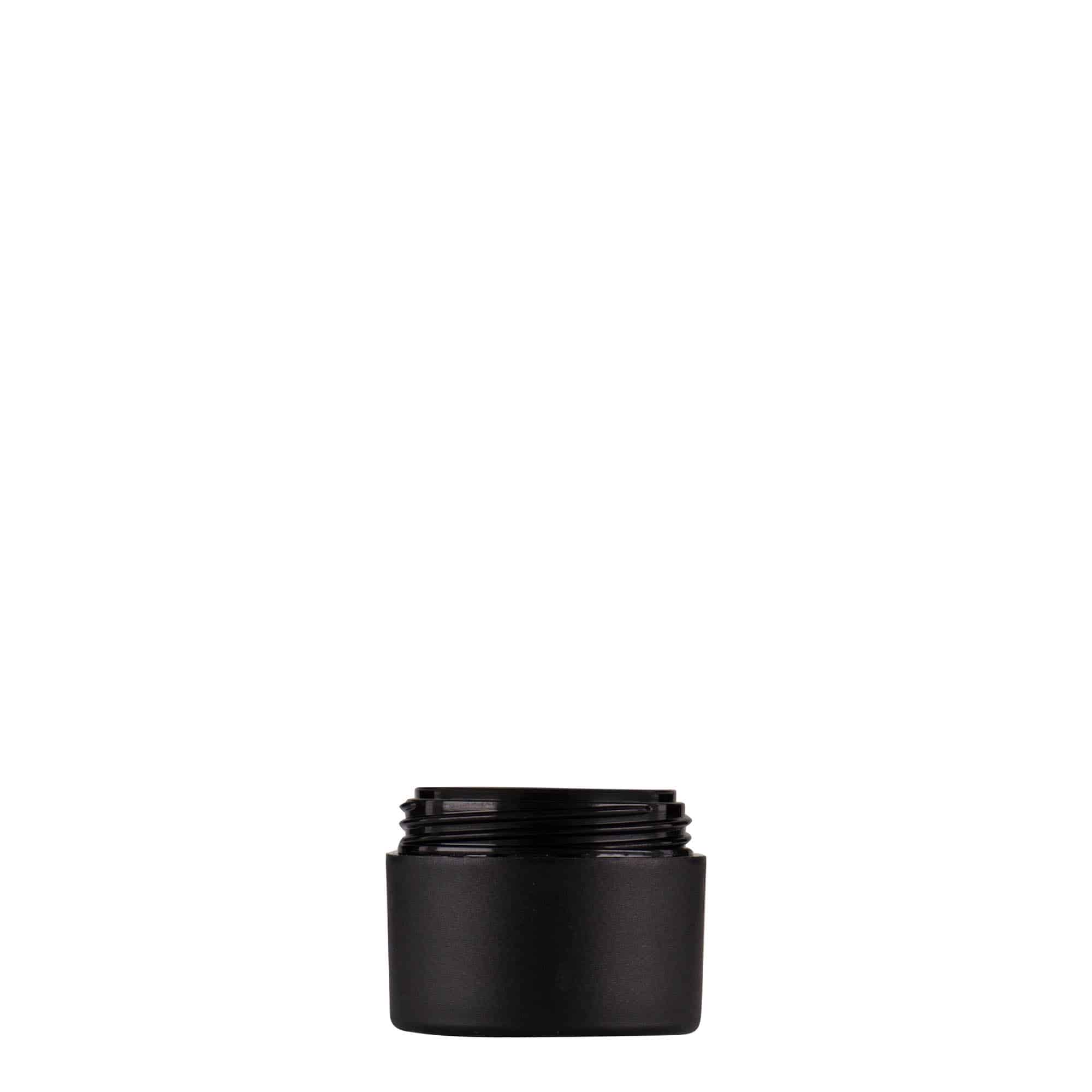 5 ml plastmasas kārbiņa 'Antonella', PP, melna, aizdare: skrūvējams vāciņš 5 ml plastmasas kārbiņa 'Antonella', PP, melna, aizdare: skrūvējams vāciņš