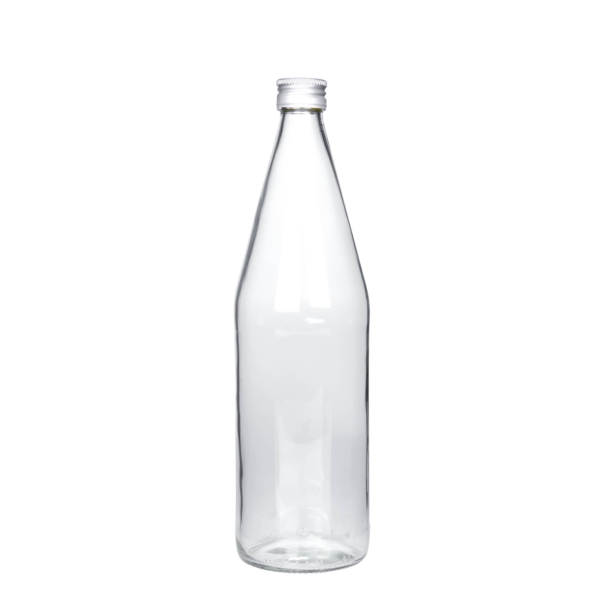 750 ml universāla pudele burkānu formā, stikls, atvere: PP 28 750 ml universāla pudele burkānu formā, stikls, atvere: PP 28