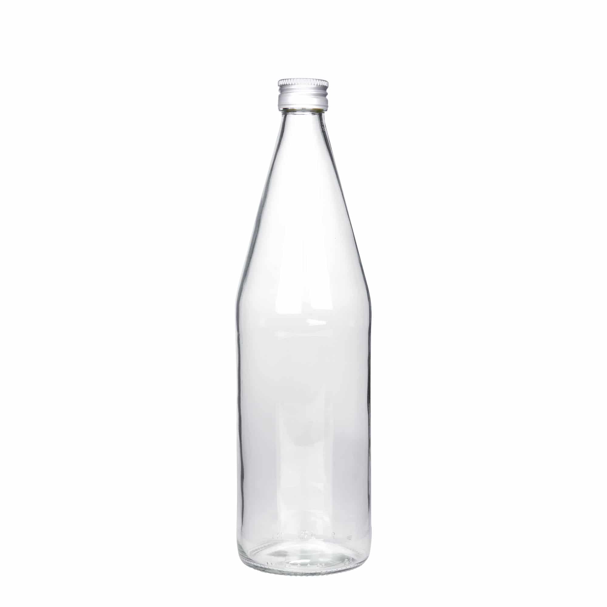 750 ml universāla pudele burkānu formā, stikls, atvere: PP 28
