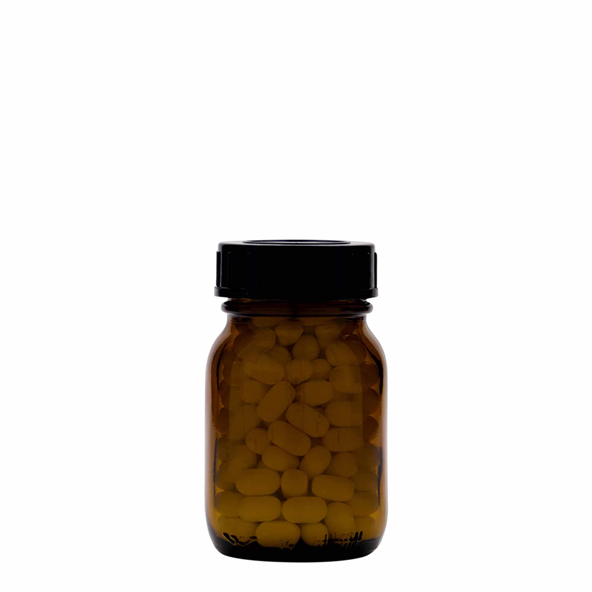 75 ml plata kakla stikla trauks, brūns, atvere: DIN 40