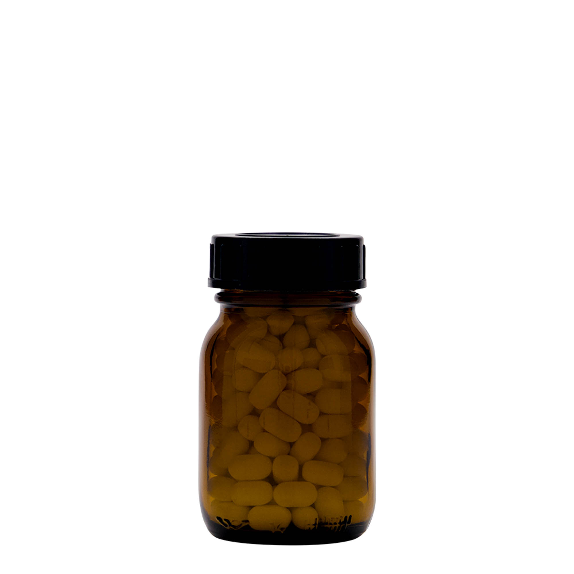 75 ml plata kakla stikla trauks, brūns, atvere: DIN 40