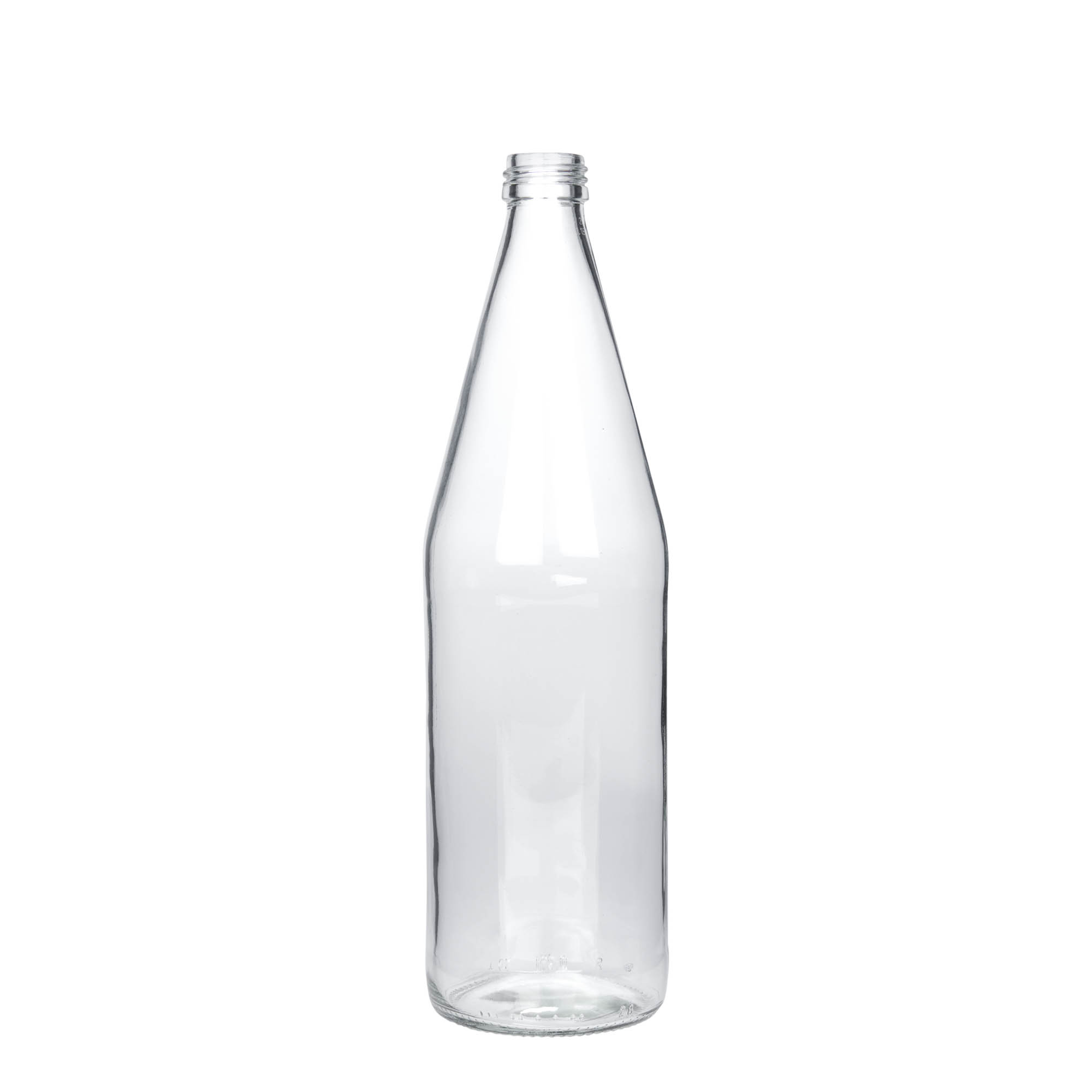 750 ml universāla pudele burkānu formā, stikls, atvere: PP 28 750 ml universāla pudele burkānu formā, stikls, atvere: PP 28