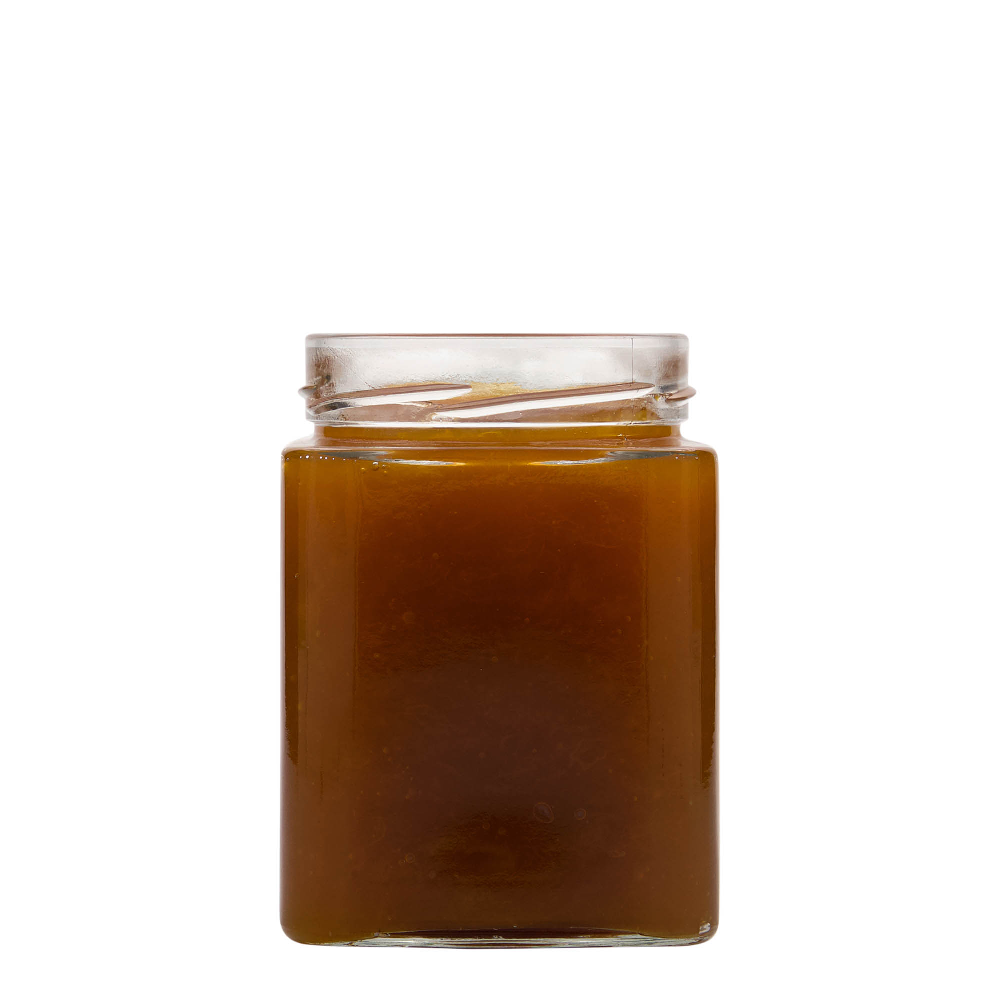 580 ml kvadrātveida stikla burka 'Ikarus', atvere: Deep-Twist-Off (DTO 82)