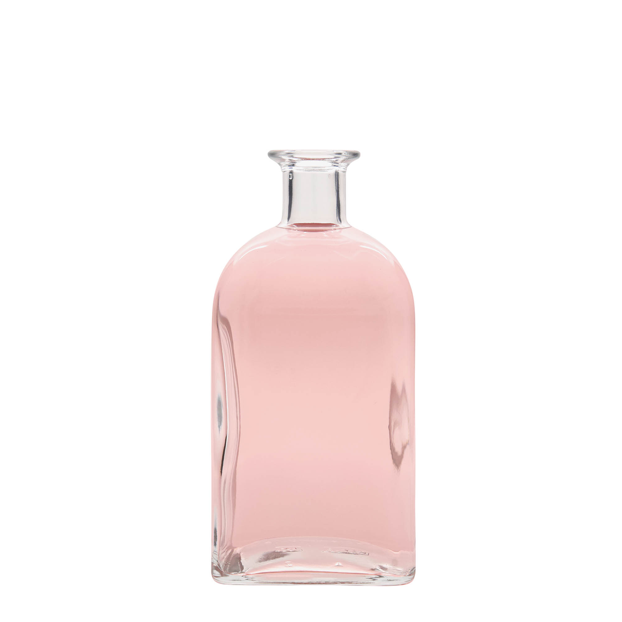 700 ml stikla pudele Apotheker Carré, kvadrātiska, atvere: korķis
