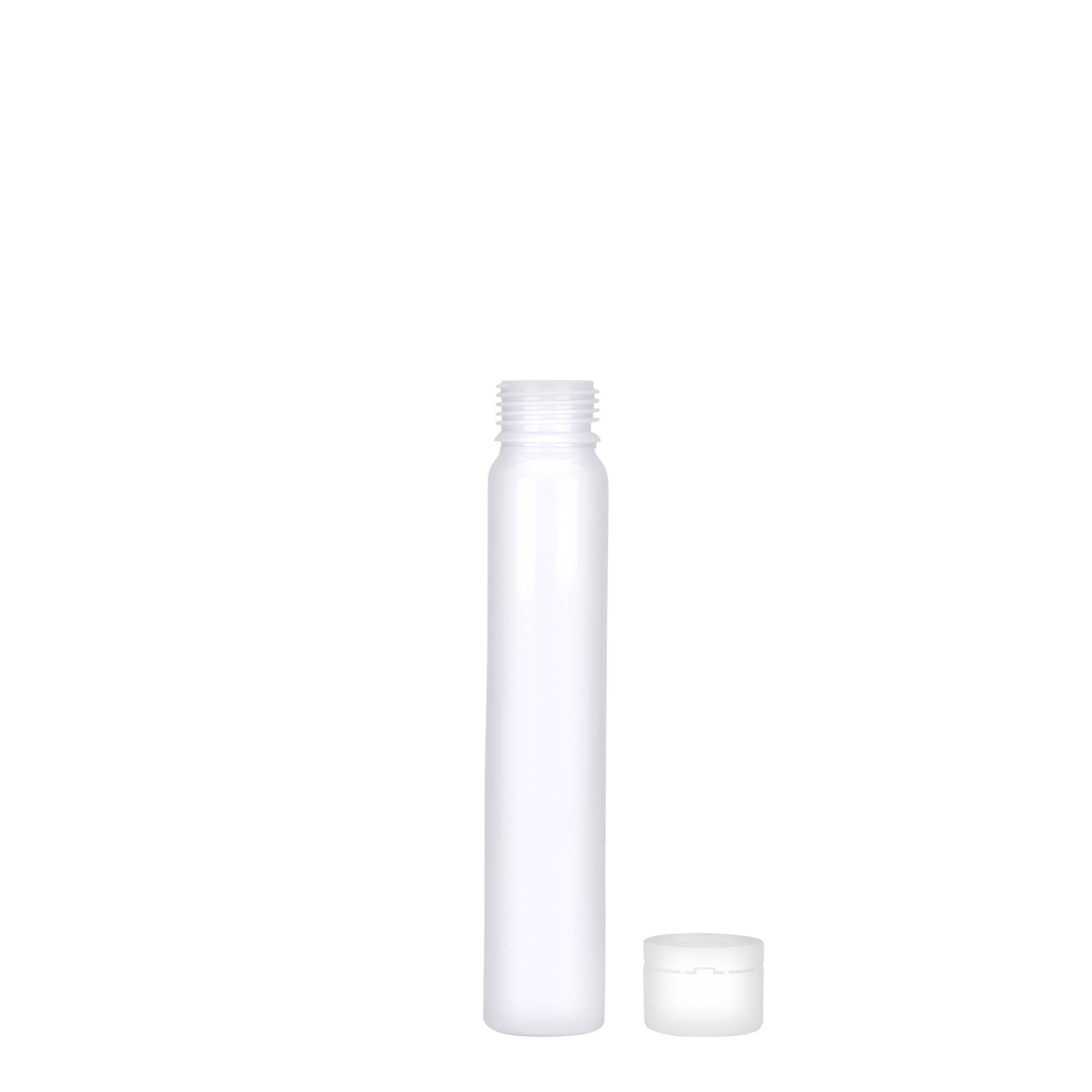 25 ml PET-caurulīte, plastmasa, balta, atvere: skrūvējams vāciņš