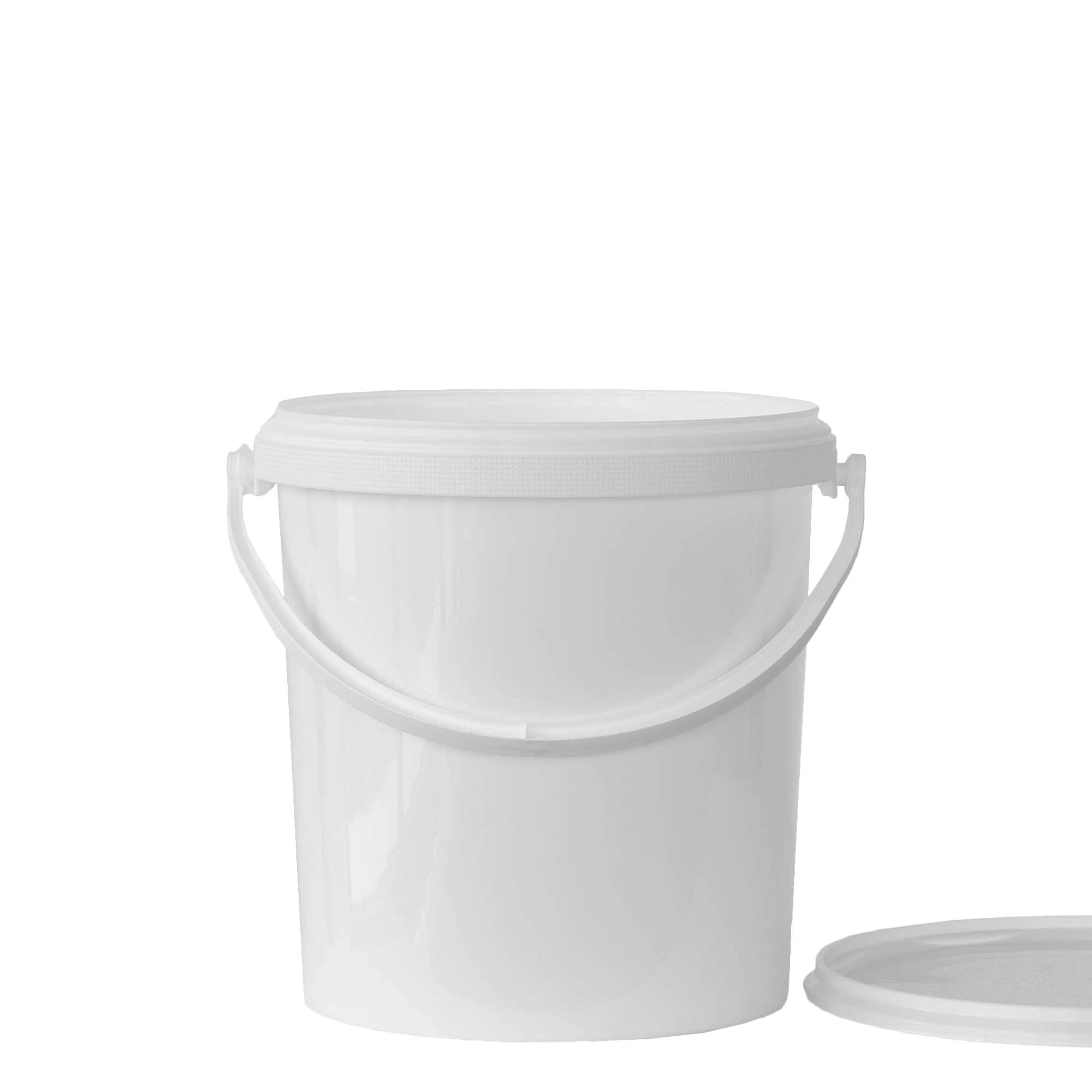 6 l spainis, PP plastmasa, balts