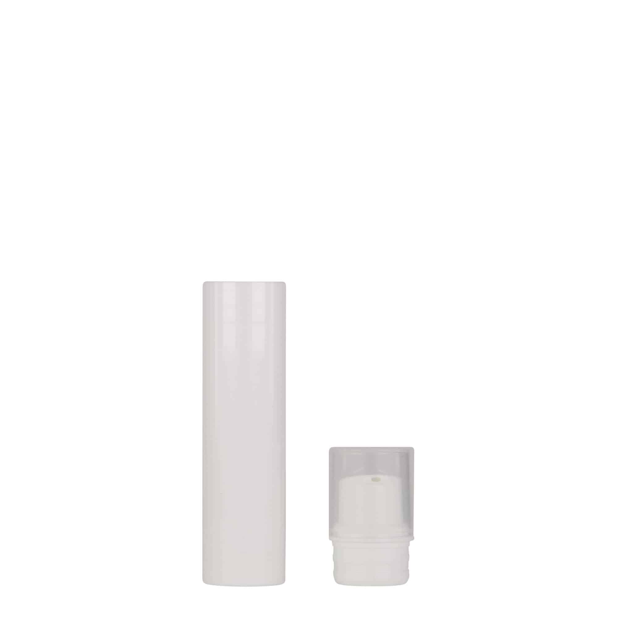 15 ml Airless dozators 'Nano', PP plastmasa, balts