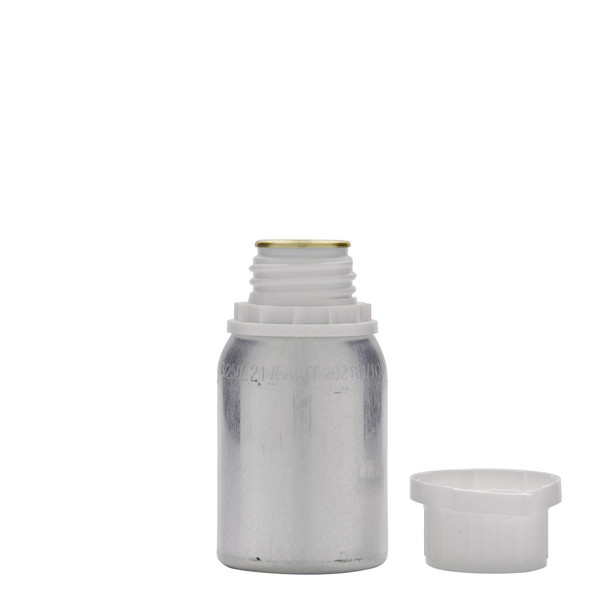 125 ml alumīnija pudele, metāls, sudraba krāsa, atvere: DIN 32 125 ml alumīnija pudele, metāls, sudraba krāsa, atvere: DIN 32