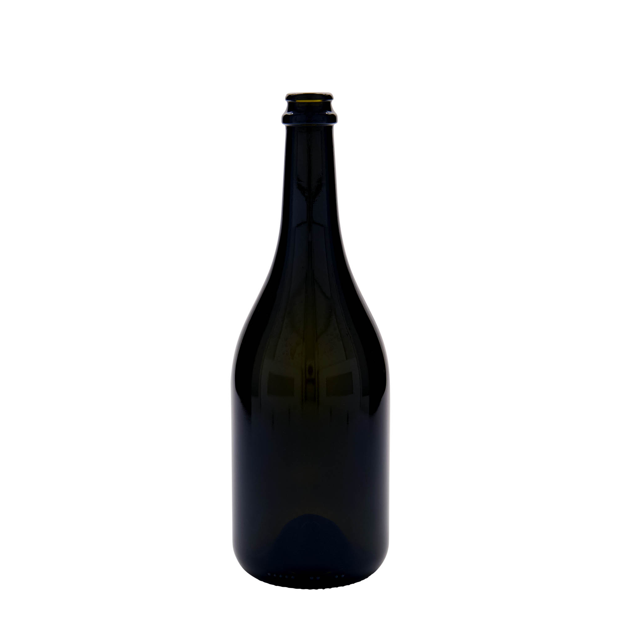750 ml alus pudele 'Horta', stikls, antīkzaļš, atvere: kronīte