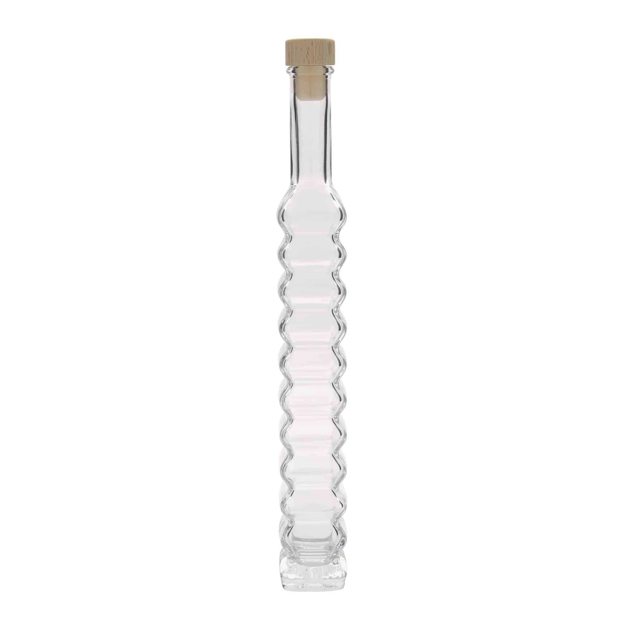 200 ml stikla pudele 'Roma, kvadrātiska, atvere: korķis'