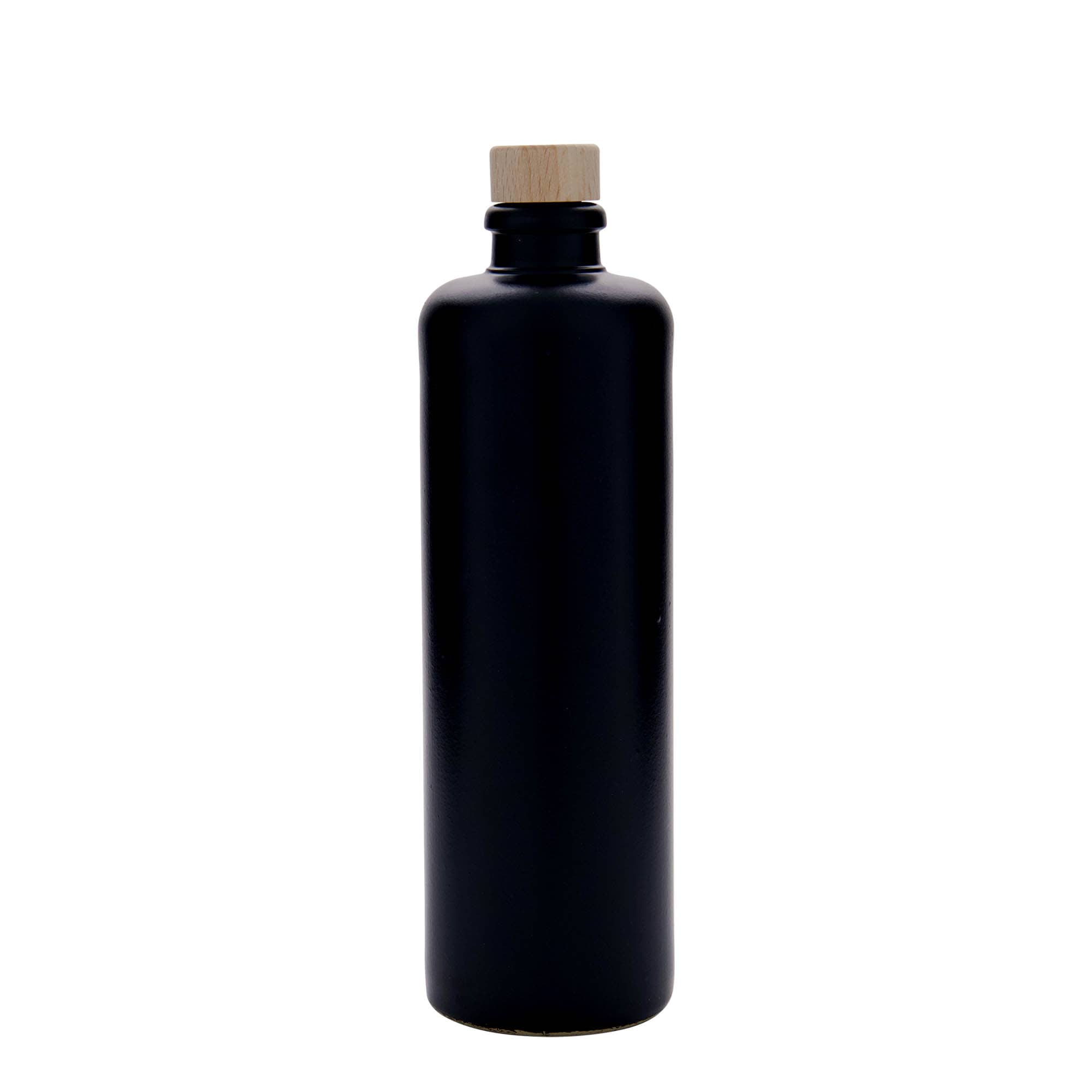 500 ml māla krūze, akmens trauks, melna, atvere: korķis