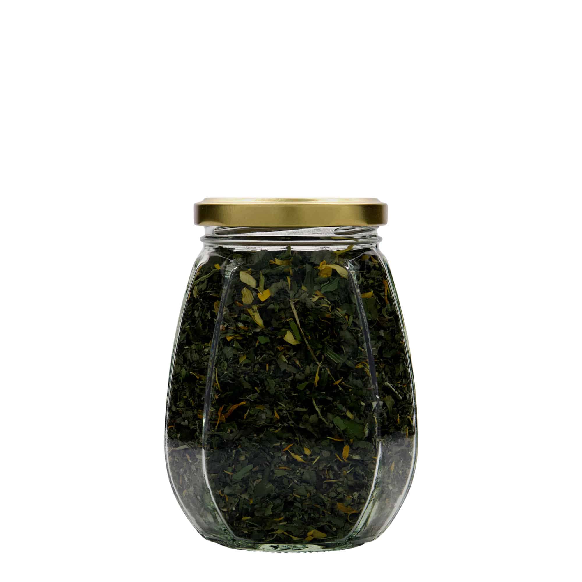 385 ml rotaslietu burciņa, sešstūra, atvere: Twist-Off (TO 63)