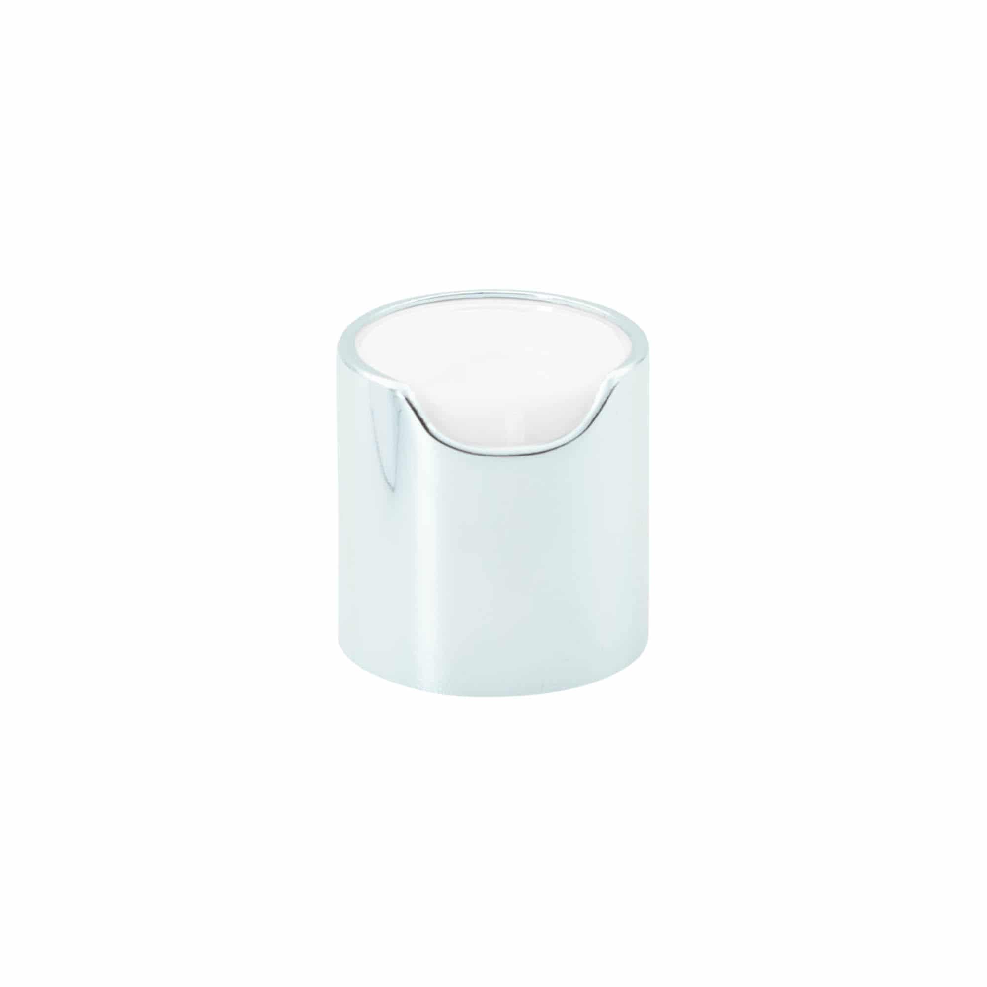 Skrūvējams vāciņš Disc Top, PP plastmasas, sudraba, aizdarei: 24/410 Skrūvējams vāciņš Disc Top, PP plastmasas, sudraba, aizdarei: 24/410